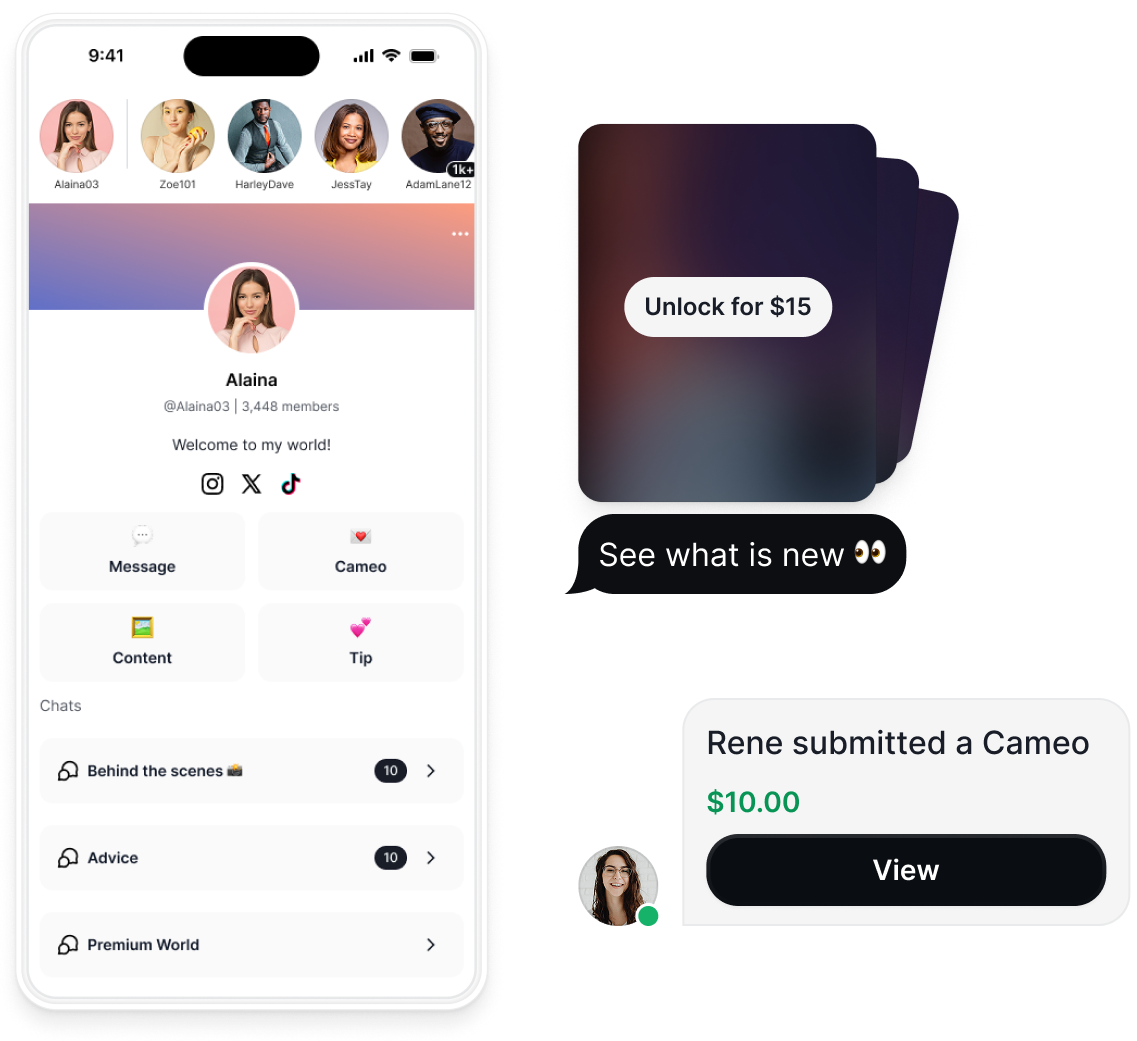 Interactive creator content
